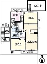 メゾン　ド　クリーク  ｜ 岐阜県岐阜市北一色7丁目（賃貸アパート2LDK・2階・68.48㎡） その2