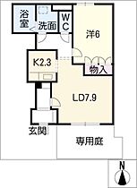 カレント  ｜ 岐阜県岐阜市芋島1丁目（賃貸アパート1LDK・1階・41.32㎡） その2