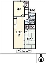 セジュール芝Ｄ  ｜ 岐阜県岐阜市芋島4丁目（賃貸アパート2LDK・1階・55.39㎡） その2