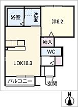 Ｂｏｎｎｅ　Ｃｈａｎｃｅ  ｜ 岐阜県羽島郡岐南町徳田6丁目（賃貸アパート1LDK・1階・40.85㎡） その2