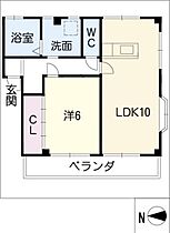 メゾン田中II  ｜ 岐阜県岐阜市長良福光（賃貸マンション1LDK・1階・42.12㎡） その2