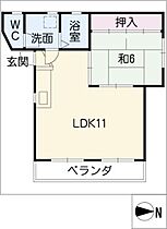 ハイツサカエ  ｜ 岐阜県岐阜市福光東1丁目（賃貸マンション1LDK・3階・37.37㎡） その2