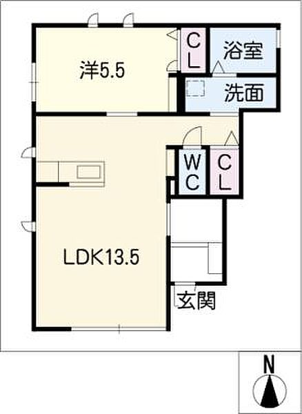 コラィユ・ドゥ・Ｔ　Ｗ ｜岐阜県岐阜市早田本町2丁目(賃貸アパート1LDK・1階・48.15㎡)の写真 その2