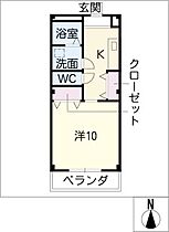 ＭディライトII  ｜ 岐阜県岐阜市折立（賃貸マンション1K・2階・35.10㎡） その2