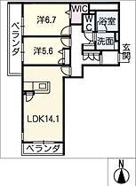 リオリエント長良東  ｜ 岐阜県岐阜市長良雄総（賃貸マンション2LDK・3階・67.24㎡） その2