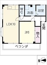 メゾン田中II  ｜ 岐阜県岐阜市長良福光（賃貸マンション1LDK・1階・42.12㎡） その2