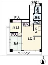 シャルマン平和  ｜ 岐阜県岐阜市平和通1丁目（賃貸マンション2LDK・3階・65.73㎡） その2