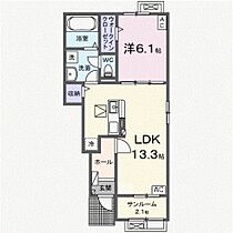 レベッカ 106 ｜ 岐阜県岐阜市粟野東3丁目475番地（賃貸アパート1LDK・1階・50.01㎡） その2