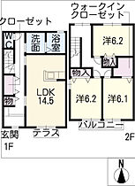 Residence Beausoleil(レジダンスボーソレイユ) 102 ｜ 岐阜県岐阜市城前町1丁目11番地（賃貸テラスハウス3LDK・1階・90.58㎡） その2