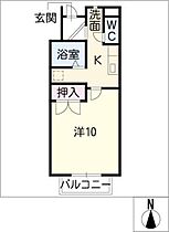 プチシャトーカノー  ｜ 岐阜県安八郡神戸町大字加納（賃貸アパート1K・1階・33.10㎡） その2