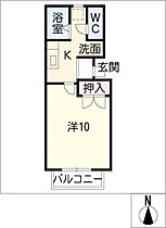 プチシャトーカノー  ｜ 岐阜県安八郡神戸町大字加納（賃貸アパート1K・2階・33.10㎡） その2