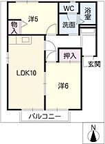 アネックス　ワダ  ｜ 岐阜県大垣市中川町1丁目（賃貸アパート2LDK・2階・49.52㎡） その2