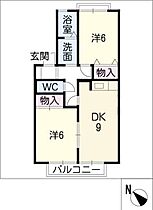 エスポワール  ｜ 岐阜県大垣市荒尾町（賃貸アパート2DK・1階・50.38㎡） その2