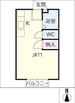 ハイライフＫＺ　Ｂ棟  ｜ 岐阜県大垣市領家町2丁目（賃貸アパート1R・1階・24.00㎡） その2