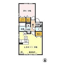 フェロー・シップ 105 ｜ 岐阜県大垣市島里2丁目21番7（賃貸アパート1LDK・1階・41.22㎡） その2