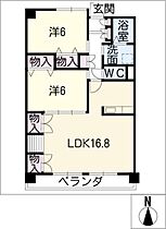 サンパレスＫ  ｜ 岐阜県大垣市三塚町（賃貸マンション2LDK・2階・68.25㎡） その2