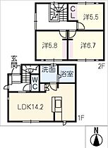 仮）東前Ｔ　Ｂ棟  ｜ 岐阜県大垣市東前3丁目（賃貸一戸建3LDK・2階・78.66㎡） その2