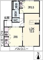 ＭａｓｔＴｏｗｎ本今I　Ｃ棟  ｜ 岐阜県大垣市本今3丁目（賃貸アパート2LDK・1階・57.60㎡） その2