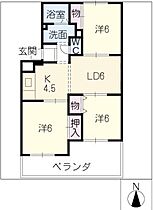 パスカル三宝  ｜ 岐阜県大垣市世安町4丁目（賃貸マンション3LDK・2階・65.44㎡） その2