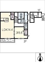 ｅｉｎｓ　Ｈｏｆ  ｜ 岐阜県大垣市本今町（賃貸アパート1LDK・2階・56.14㎡） その2