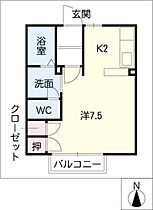 グリーンテラス2  ｜ 岐阜県各務原市蘇原六軒町4丁目（賃貸アパート1K・1階・25.00㎡） その2