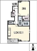 ビエント　Ｂ 101 ｜ 岐阜県可児市瀬田字島田12番地1（賃貸アパート1LDK・1階・45.06㎡） その2