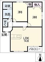 エルグランド  ｜ 岐阜県美濃加茂市中部台4丁目（賃貸アパート2LDK・2階・58.80㎡） その2