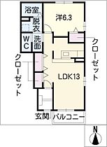 アンジェ・ロゼ　Ｂ  ｜ 岐阜県可児市下恵土（賃貸アパート1LDK・1階・46.49㎡） その2