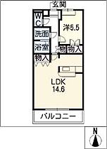 パストラルII  ｜ 岐阜県可児市川合（賃貸アパート1LDK・1階・55.00㎡） その2