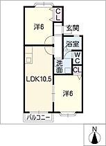 リリー福池  ｜ 愛知県名古屋市天白区福池1丁目（賃貸アパート2LDK・2階・49.68㎡） その2