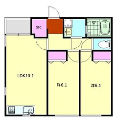 間取図画像 2LDK