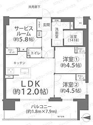 間取図画像 2SLDK