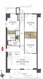 アルファステイツ青江 3LDKの間取図画像