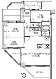 グーディッシュ久米川 3LDKの間取図画像