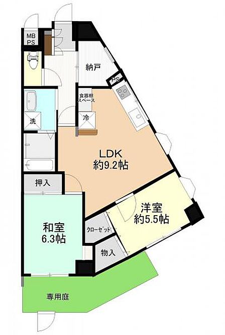 2SLDK 間取り