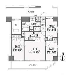 プレシス立石 3LDKの間取図画像