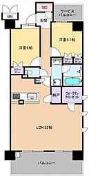 プレミストひばりが丘 2LDKの間取図画像