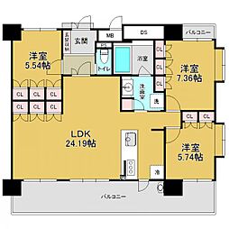 エンブルステーション西焼津 3LDKの間取図画像