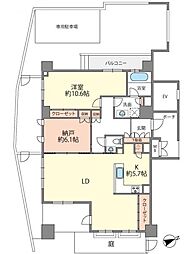グランドメゾン高宮の杜 2LDKの間取図画像