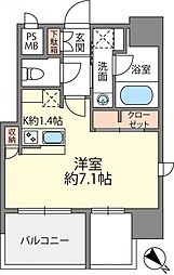 ランディックN110 ワンルームの間取図画像
