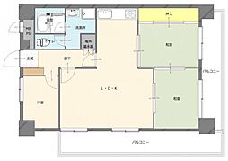 朝日プラザ浄水 3LDKの間取図画像