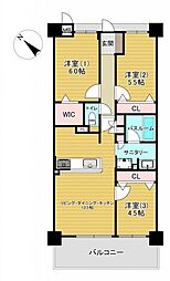アルファスマート浜ノ茶屋 3LDKの間取図画像