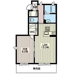 プレミアムガーデン 1LDKの間取図画像