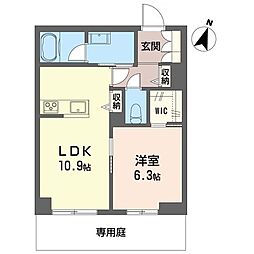 ラ・ポーズ 1LDKの間取図画像