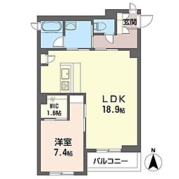 ドリーミオMiyabi 1LDKの間取図画像