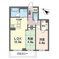 ＮレジデンスI 00103 1階2LDKの間取り