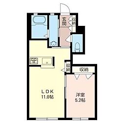 ローデンハイム 1LDKの間取図画像