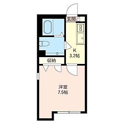 ベレオ 1Kの間取図画像