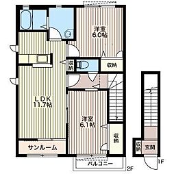 間取図画像 2LDK