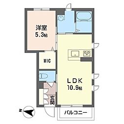 グランデ 1LDKの間取図画像